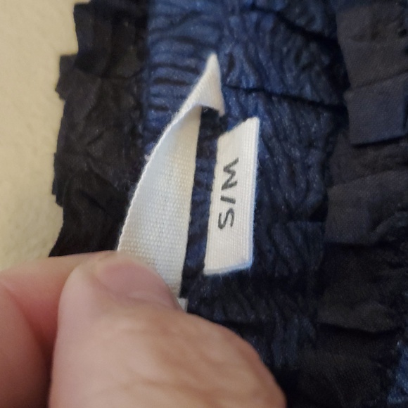 Runaway Bicycle Anna Top In Navy Handloomed Silk Size S/M - Picture 11 of 14